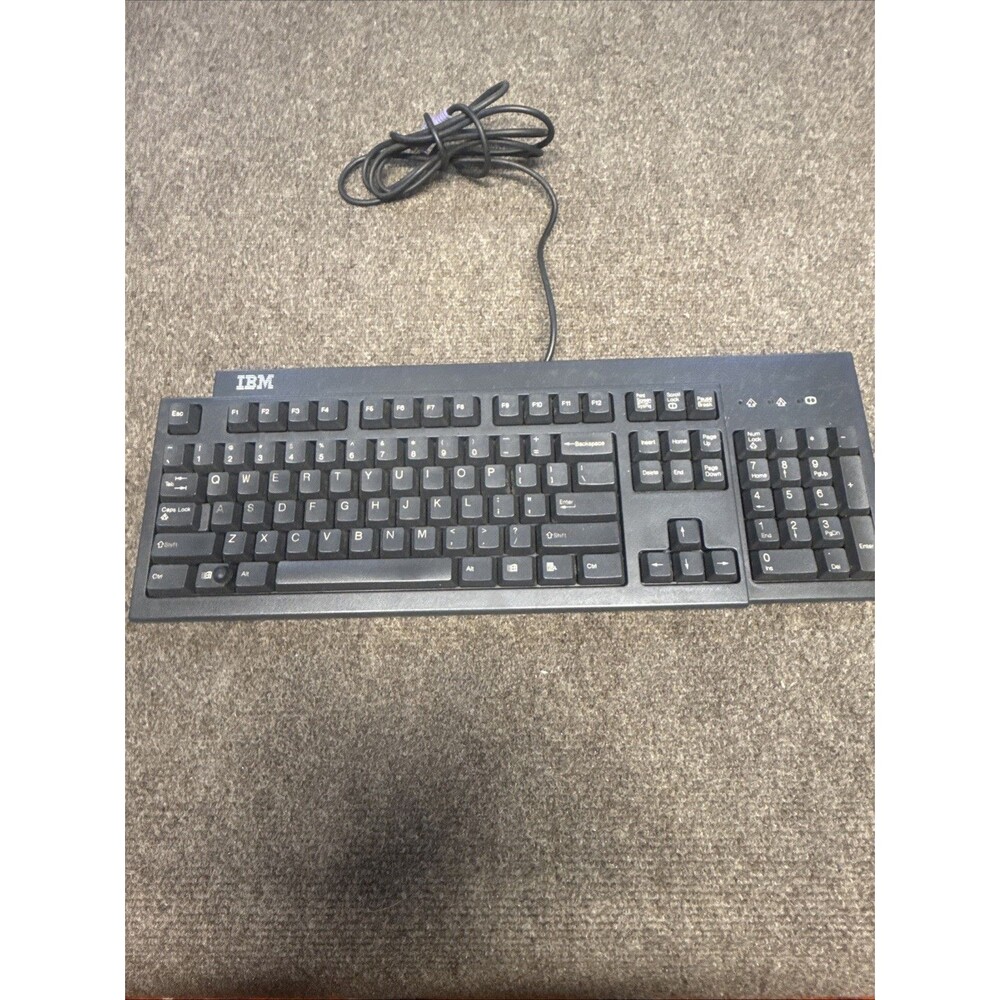 IBM Black Wired Keyboard KB-9910 Works
